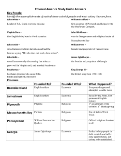 Colonial America Study Guide Answers Key People Colonies