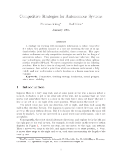 Competitive Strategies for Autonomous Systems