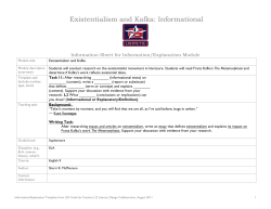 Existentialism and Kafka: Informational