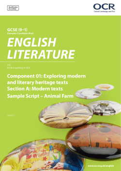 Animal Farm - Annotated sample script