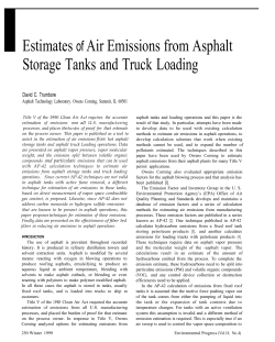 Estimates of Air Emissions from Asphalt Storage