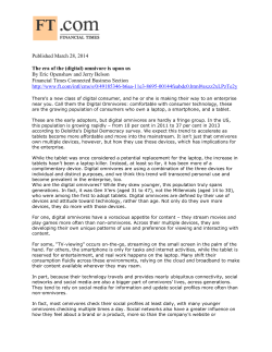 Published March 28, 2014 The era of the (digital) omnivore
