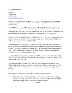 Historical Church of St. Philip Neri In Queen Village Celebrates Its