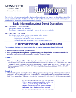 The following information regarding The Bluebook Citation format is