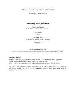 Measuring News Sentiment - Federal Reserve Bank of San Francisco
