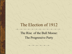 The Election of 1912 - Cloverleaf Local Schools