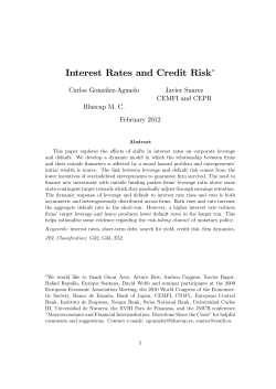 Interest Rates and Credit Risk