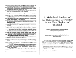 A Multilevel Analysis of the Determinants of Fertility in the Four