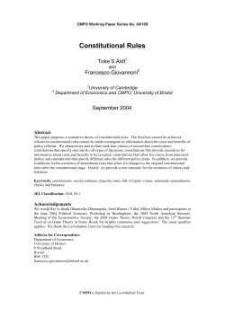 Constitutional Rules - University of Bristol