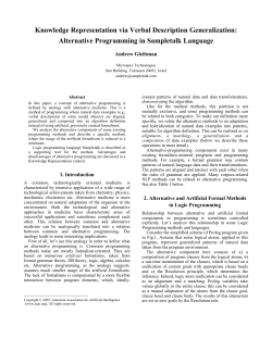 Knowledge Representation via Verbal Description Generalization