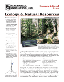 Ecology and Natural Resources