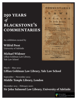 250 years blackstone`s commentaries