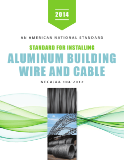 Standard for Installing Aluminum Building Wire and Cable