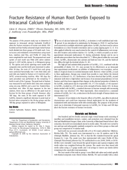 Fracture Resistance of Human Root Dentin Exposed to Intracanal