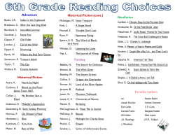 Adventure Fantasy Nonfiction Favorite Authors