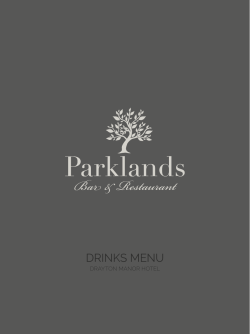 drinks menu - Drayton Manor Hotel