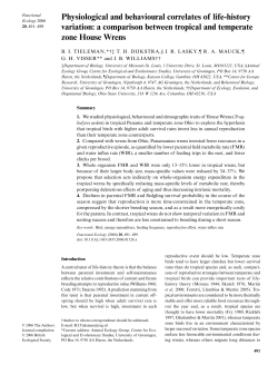 Physiological and behavioural correlates of life‐history variation: a