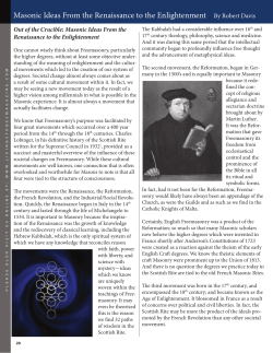 Masonic Ideas From the Renaissance to the Enlightenment By