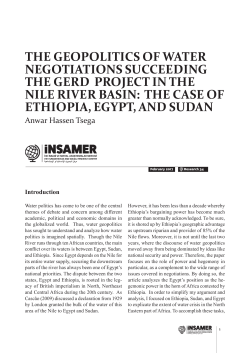 the geopolitics of water negotiations succeeding the gerd