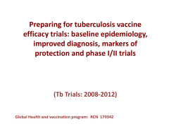 Preparing for tuberculosis vaccine efficacy trials: baseline