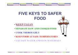 five keys to safer food - World Health Organization