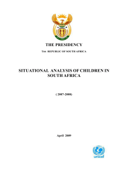 Situational Analysis of Children in South Africa