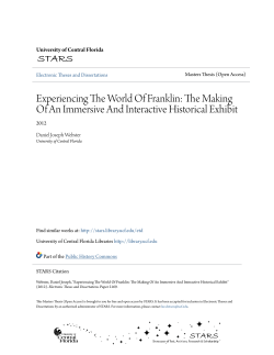 Experiencing The World Of Franklin: The Making Of An