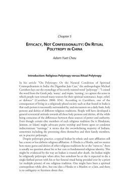 efficacy, not confessionality: on ritual polytropy in china