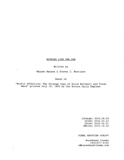 Shooting Script - Horsehead Cinema