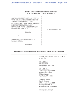 Plaintiff`s Opposition to Defendant`s Motion to Dismiss