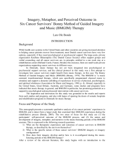 Imagery, Metaphor, and Perceived Outcome in Six Cancer Survivors