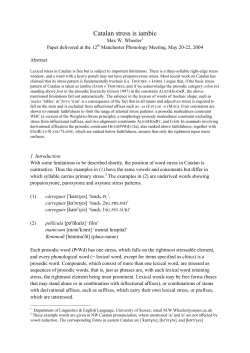 Catalan stress is iambic