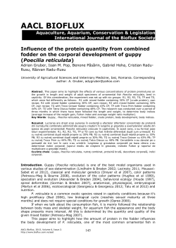 Influence of the protein quantity from combined fodder on the