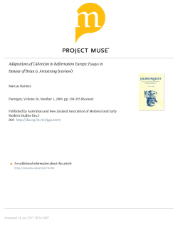 Adaptations of Calvinism in Reformation Europe: Essays in