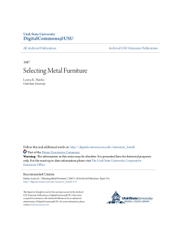 Selecting Metal Furniture - DigitalCommons@USU