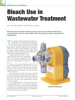 Bleach Use in Wastewater Treatment
