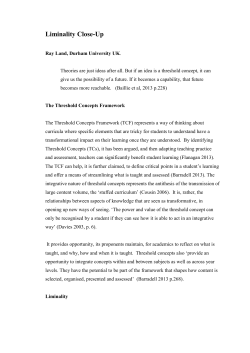 Liminality Close-Up - Lancaster University