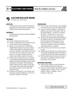 ELECTION BULLETIN BOARD