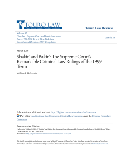 Shakin` and Bakin`: The Supreme Court`s Remarkable Criminal Law