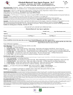 Elizabeth Blackwell Snow Sports Program 16-17