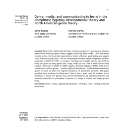 Genre, media, and communicating to learn in the disciplines