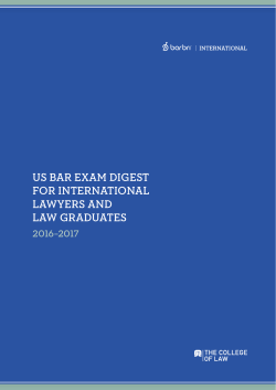US Bar Exam Digest for International Lawyers and Law Graduates