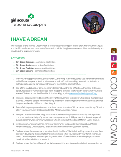 I Have a Dream - Girl Scouts&ndash;Arizona Cactus