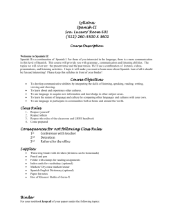 Spanish II Syllabus - Liberty Hill High School