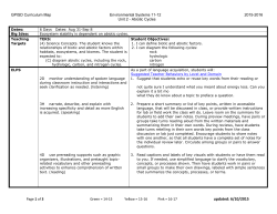 Unit 2 - Abiotic Cycles