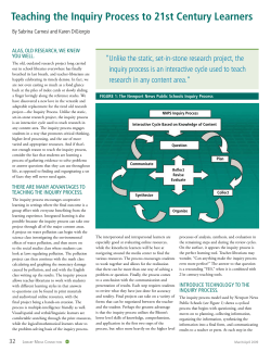 teaching the inquiry Process to 21st century learners