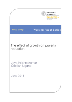 The effect of growth on poverty reduction