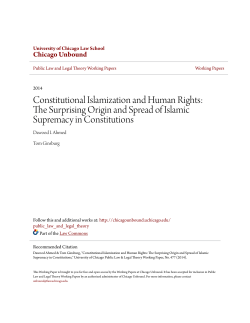 Constitutional Islamization and Human Rights: The Surprising Origin