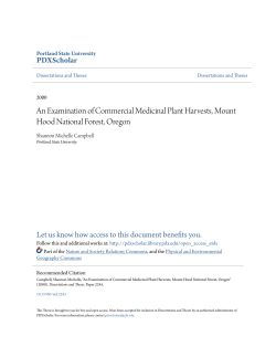 An Examination of Commercial Medicinal Plant Harvests, Mount