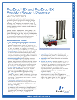 Perkin Elmer FlexDrop EX and FlexDrop EXi Precision Reagent